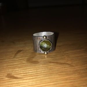 BLACK FRIDAY DEAL-Sterling Silver Ring Green Stone